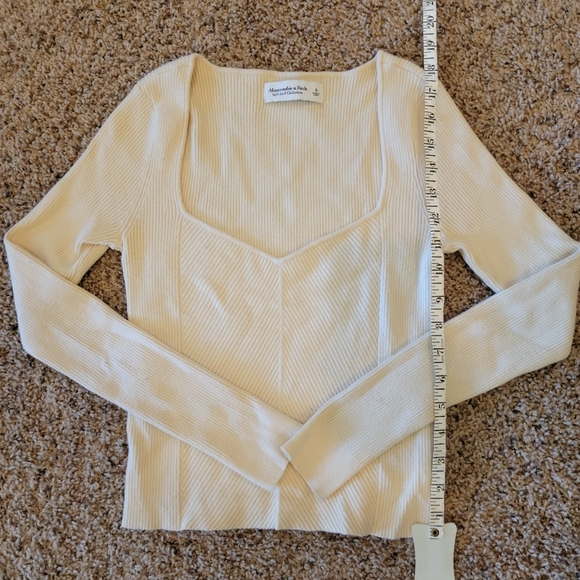 Abercrombie & Fitch Women's Sweater Top S Soft A&F Collection Pale Yellow - Picture 3 of 7